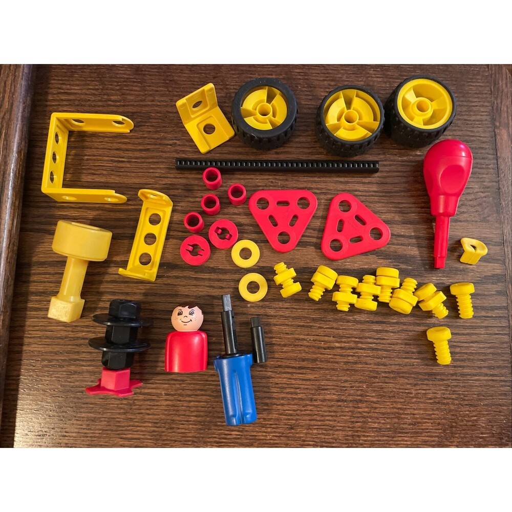 Vintage Erector Junior Set Random Pieces PARTS | Original Pieces + 38 Pieces